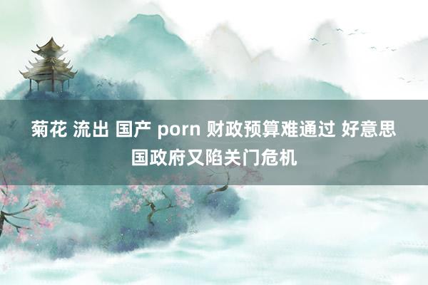 菊花 流出 国产 porn 财政预算难通过 好意思国政府又陷关门危机