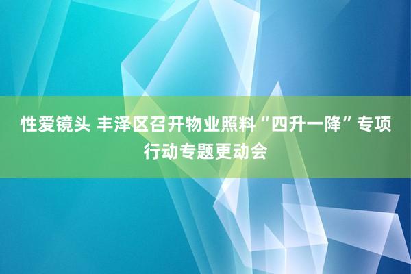 性爱镜头 丰泽区召开物业照料“四升一降”专项行动专题更动会